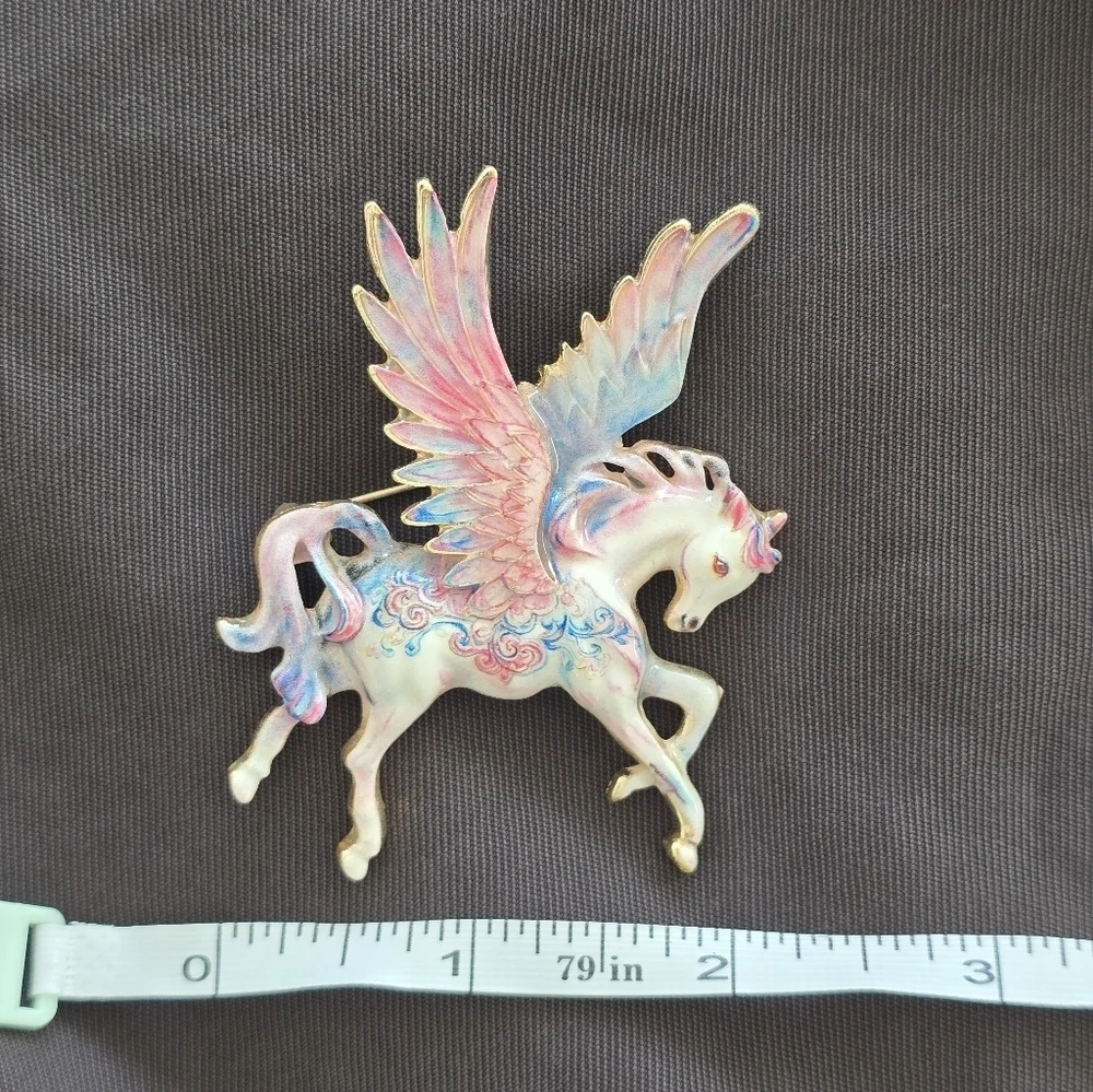 Whimsical Cloud Walker Unicorn Brooch Pin Whimsigoth Unicorn
